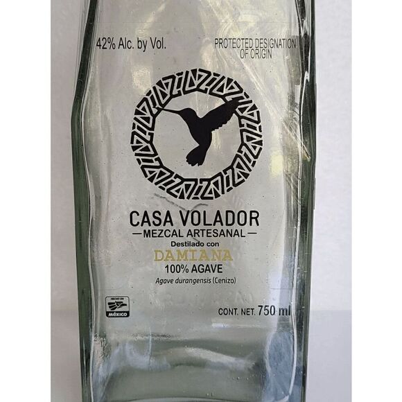 EMPTY Collectible Top Shelf Tequila Casa Volador Mezcal Damiana Bottle - Picture 6 of 9